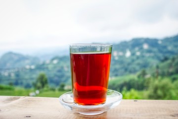 glass of red tea