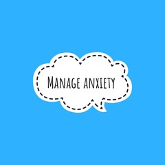 Mental health speech bubble illustration for graphic design