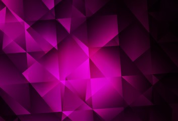 Dark Pink vector abstract mosaic backdrop.