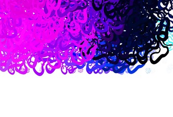 Naklejka premium Light Purple vector texture with bent lines.