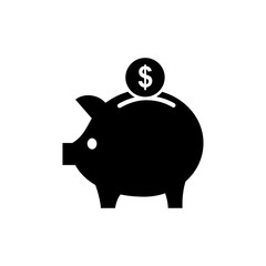 piggy bank icon vector