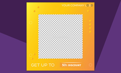 social media instagram post template for any product promotion simple banner frame