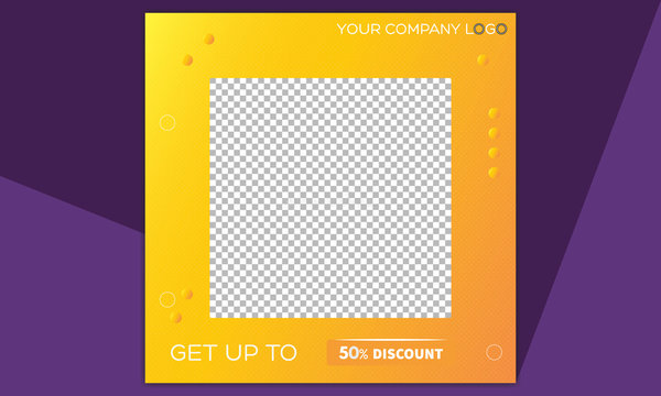 social media instagram post template for any product promotion simple banner frame