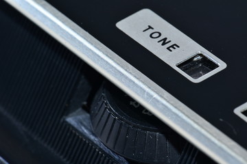 Cassette tape recorder tone control angle