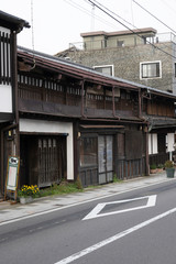 Townscape of Komoro Station on Hokkoku Road in Komoro City, Nagano Prefecture