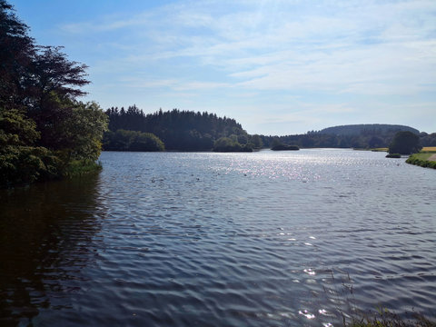 Pitfour Lake in Mintlaw on a sunny summer day.