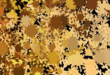 Light Orange vector backdrop with memphis shapes.