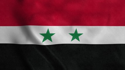 Syria flag waving in the wind. 3d illustration