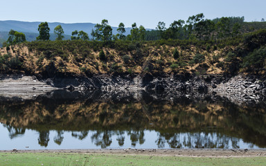 Abstract landscape in the meander of Melero, Riomalo de Abajo, Cáceres, Spain