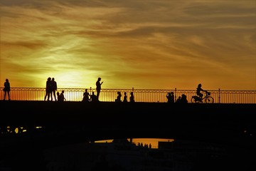 Fototapeta na wymiar sunset at Sevilla