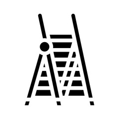 ladder tool glyph icon vector illustration isolated