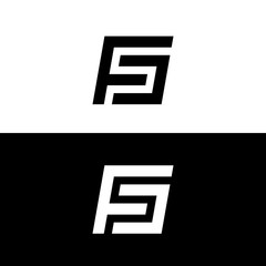 Letter FS logo. Icon vector.