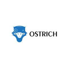 Ostrich logo. Icon vector.
