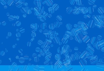 Light BLUE vector background with bubbles.