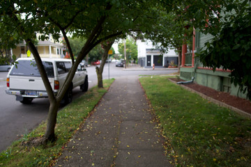 sidewalk in the city