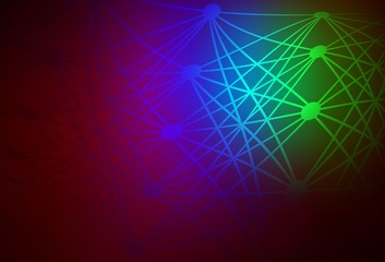 Dark Multicolor vector template with artificial intelligence structure.