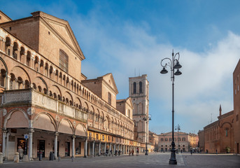 Ferrara - The central square of the old city - Piazza Trento Trieste.