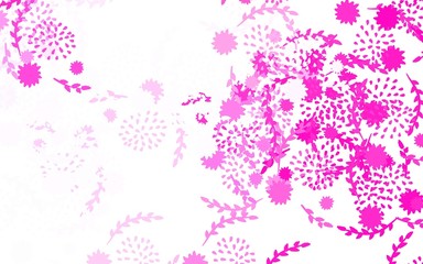 Light Pink vector elegant pattern with flowers, roses.
