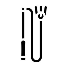 playing stick for cat glyph icon vector illustration