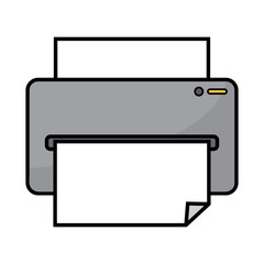 Isolated printer icon