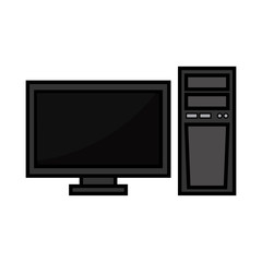 Isolated desktop computer icon