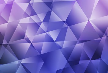 Light Pink, Blue vector polygon abstract backdrop.