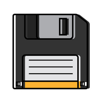 Isolated disket icon