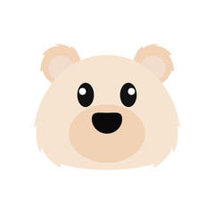 Polar bear head cartoon