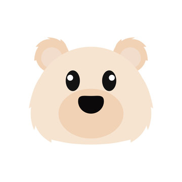 Polar bear head cartoon