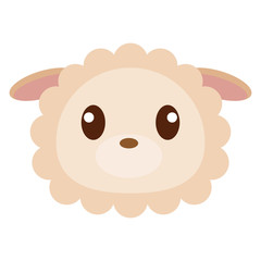 Sheep head cartoon