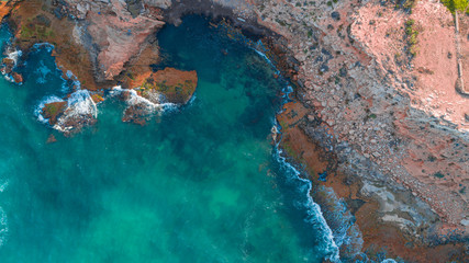 Fototapeta na wymiar cost Line of costa Blanca , Alicante , Spain Aerial view , drone shoot 