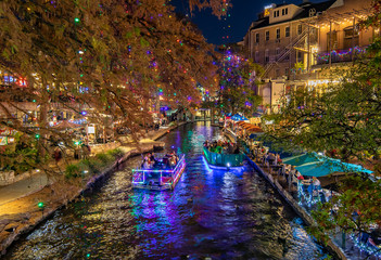 San Antonio Riverwalk at holiday time