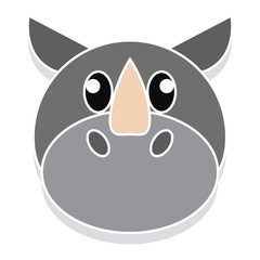 Rhino head cartoon