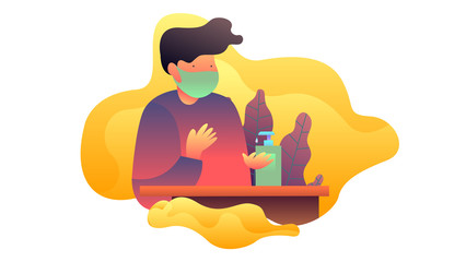 Use hand sanitizer during covid-19 pandemic