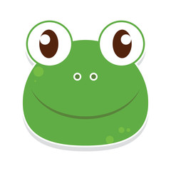 Fototapeta premium Frog head cartoon