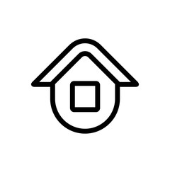 House or home icon design, line art style vector illustration