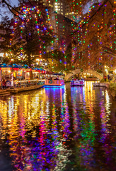 San Antonio Riverwalk at holiday time