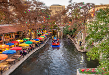 San Antonio Riverwalk at holiday time