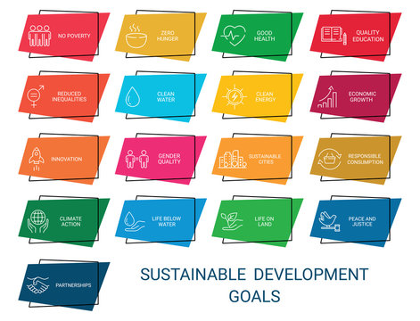 Sustainable Development Goals. Icons Set