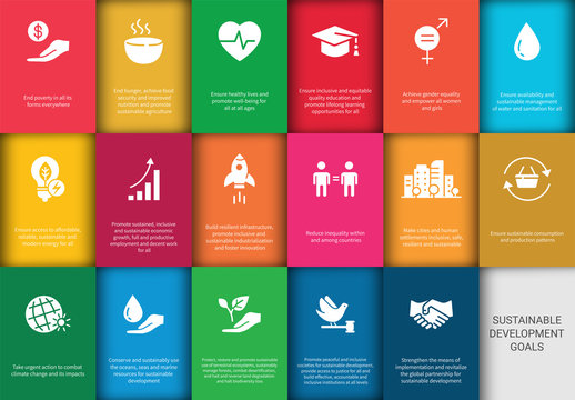 Sustainable Development Goals. Icons Set