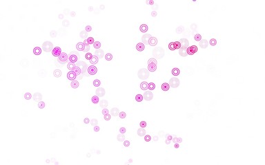 Light Purple, Pink vector background with bubbles.