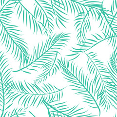 Palm Leaves Hawaiian Floral Pattern. Tropical Flower Seamless repeat patterns