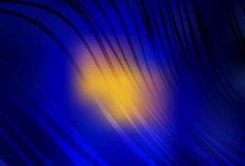 Dark Blue, Red vector background with curved lines.