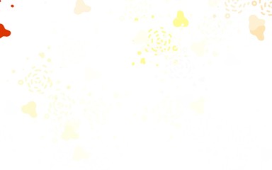 Light Orange vector template with chaotic shapes.