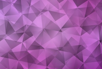 Light Pink vector gradient triangles pattern.