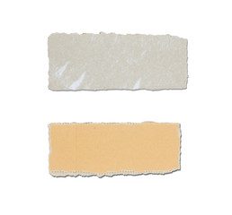 Collection of Recycled paper,crumpled paper,unfolded piece paper on white background