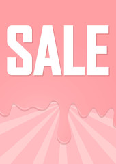 Summer Sale, poster design template, discount banner, vector illustration