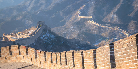 The Great wall of China at Badaling Site in Beijing, China