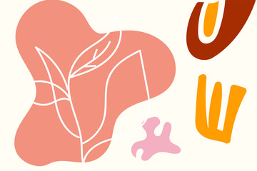 Trend abstract doodle variant object shape, circle, retangle. Pattern Object unique 