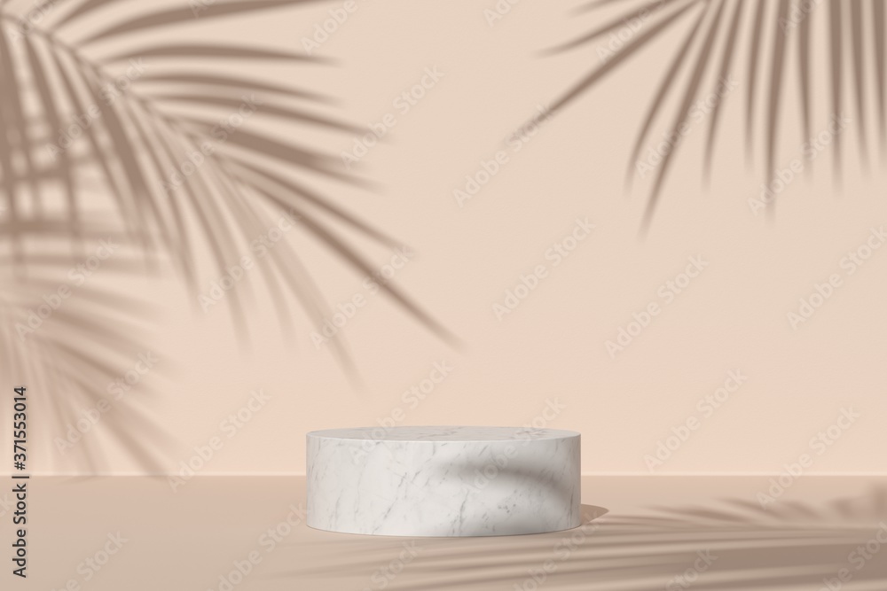 Poster abstract background, mock up scene with podium geometry shape for product display. 3d rendering